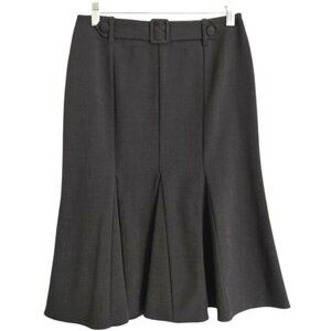 TRIBAL Midi-length Pleated Gray Skirt Size 2